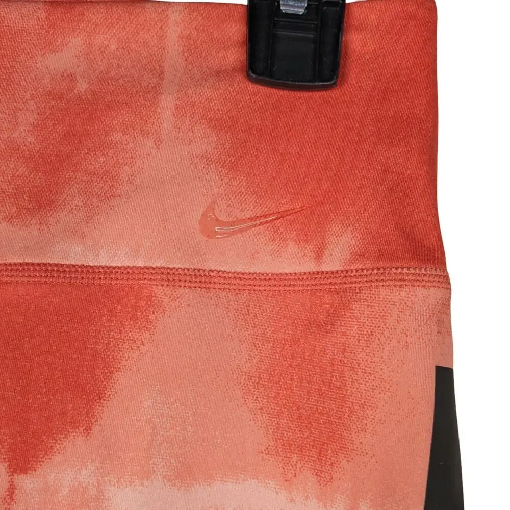 NWT Nike Dri-FIT Orange Tie Dye Mid Rise Training Athletic Running Shorts XS